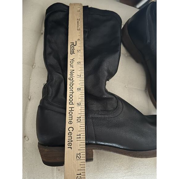 Frye Mens 87687 Carson Black Leather Pull On Cowboy Western Boots Size 8.5 D - Picture 15 of 16